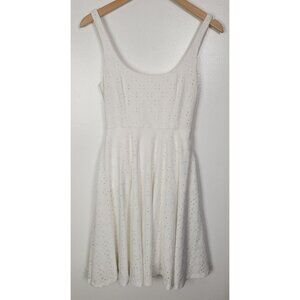 Anthropologie Hutch Women's Sz. XS White Eyelet Fit and Flare Dress